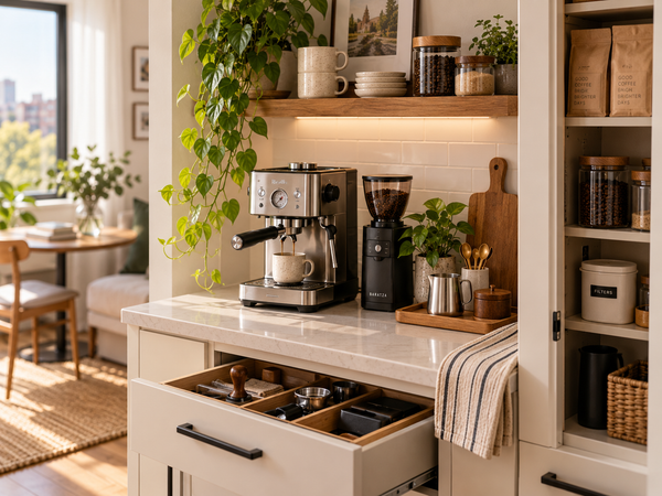 Coffee Bar Furniture for Small Spaces: Cabinets, Carts & Hutches