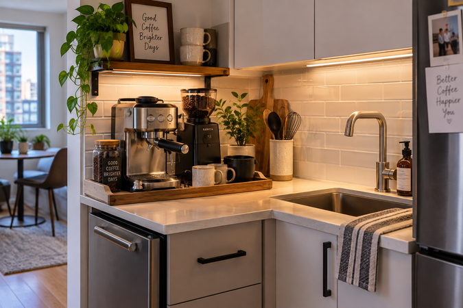 How to Design a Small-Space Home Café Without Taking Over Your Counter